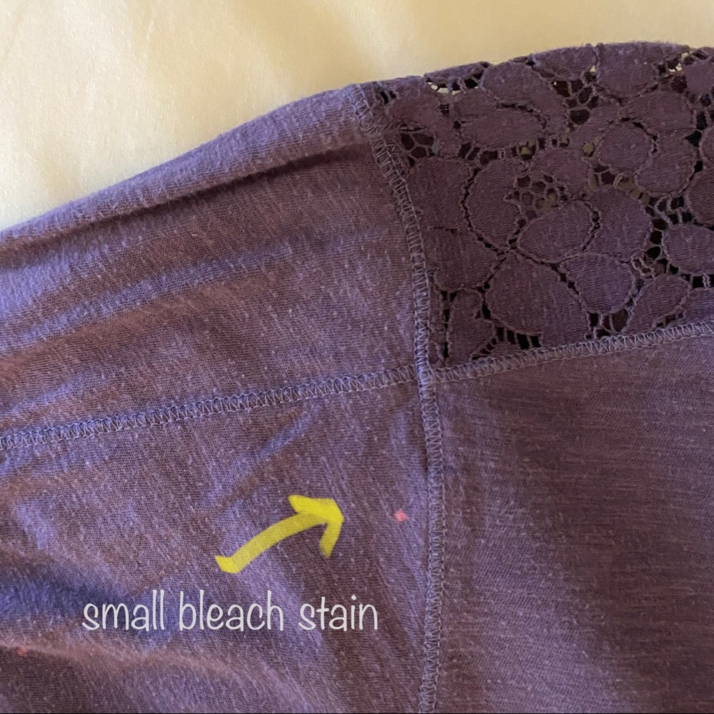 American Eagle Purple Shirt with Lace Detailing - Picture 6 of 6